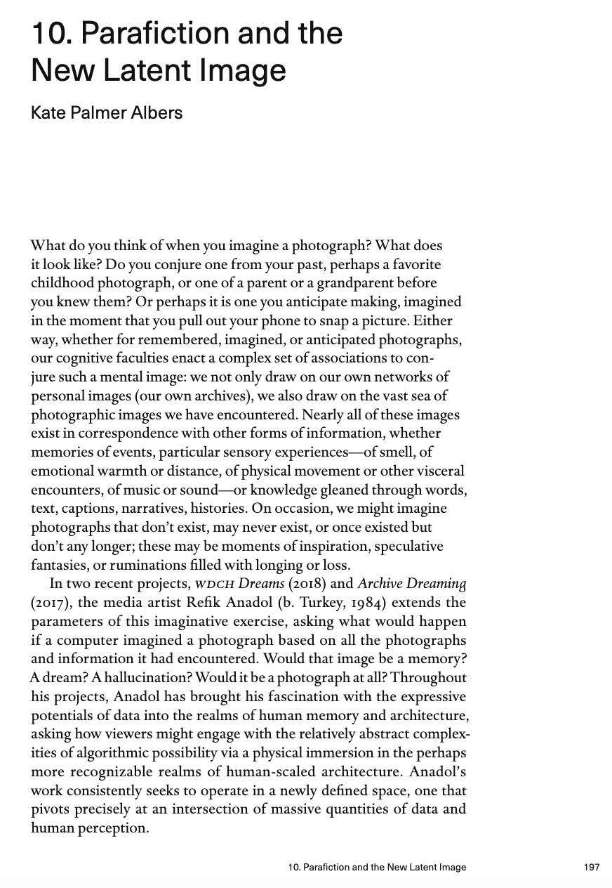 first page of Albers essay in the book Ubiquity: Photography's Multitudes