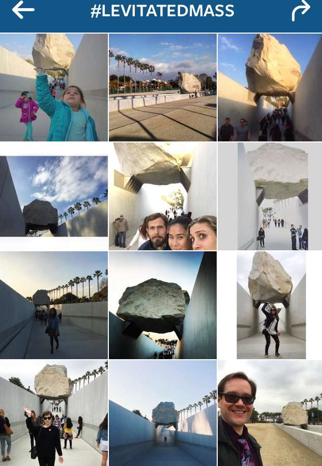 Instagram, Levitated Mass